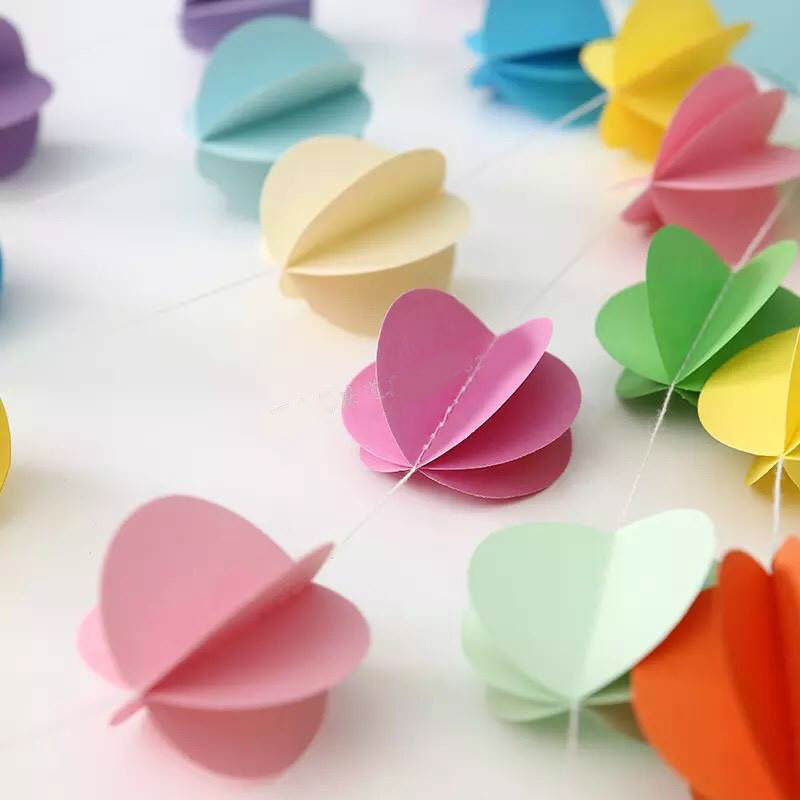 Rèm giấy trái tim lồng nhau